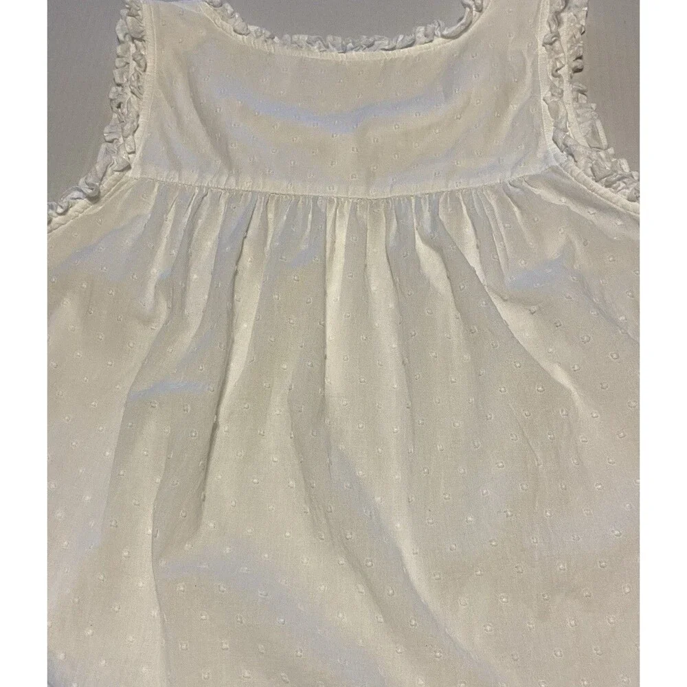Adonna Sleepwear Nightgown Cotton Swiss Dot Sz M Cottagecore Prairie Romantic - Picture 13 of 15